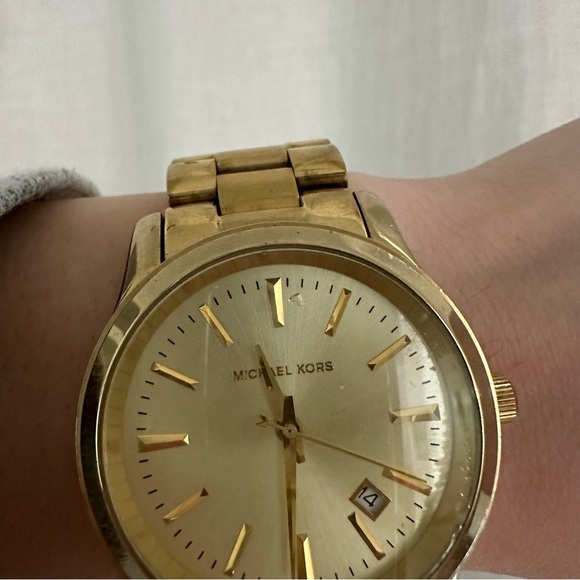 MICHAEL KORS "JET SET RUNWAY" MK5160 stainless steel GOLD COLORED WATCH - Picture 6 of 14